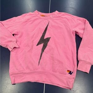 Aviator Nation Pink Sweatshirt with Black Detail xs